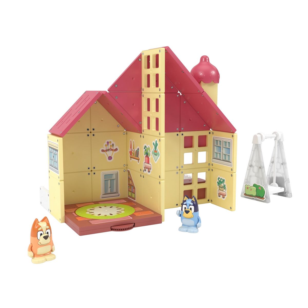 BLUEY - Bloques Magnéticos Bluey Casa Familia Heeler Tile Town