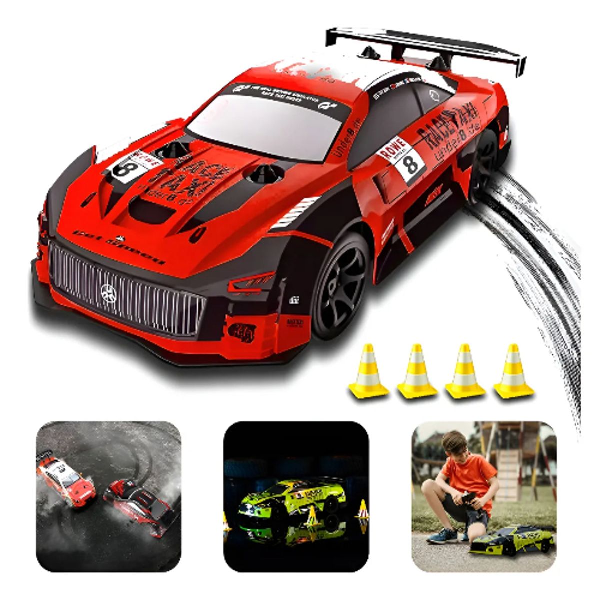 GENERICO - Auto Drift Control Remoto 4x4 Luces Neumáticos Repuestos