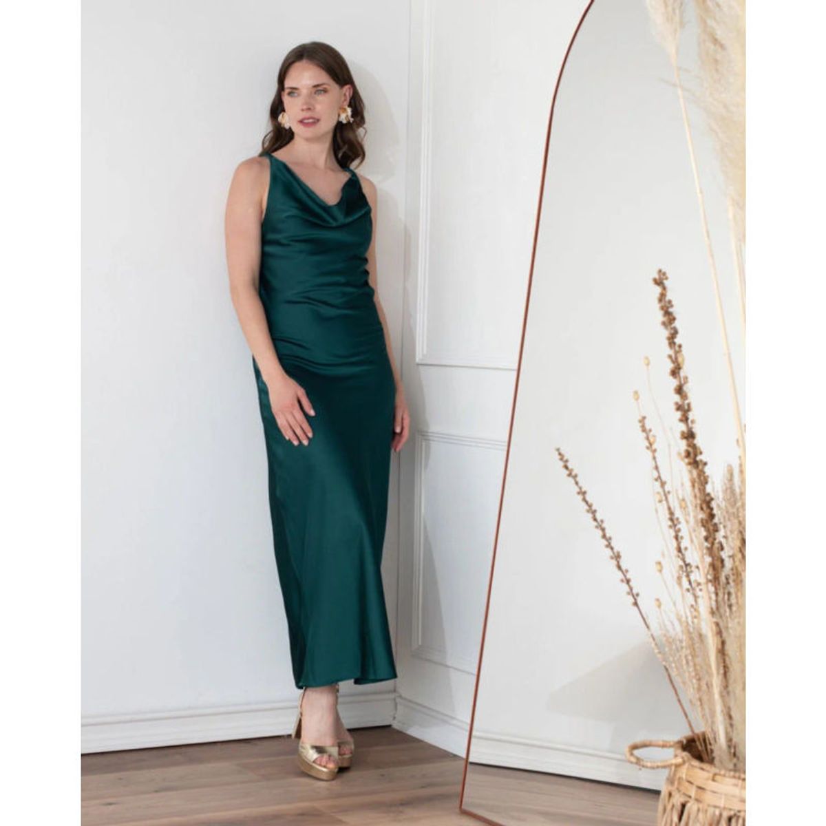 MI PLACARD - Vestido Largo de Fiesta  Montserrat Verde Oscuro