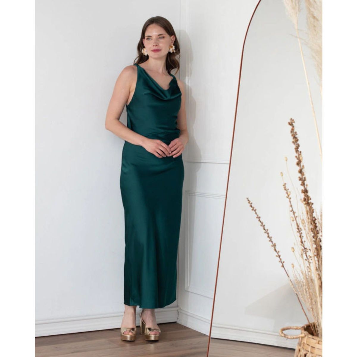MI PLACARD - Vestido Largo de Fiesta  Montserrat Verde Oscuro