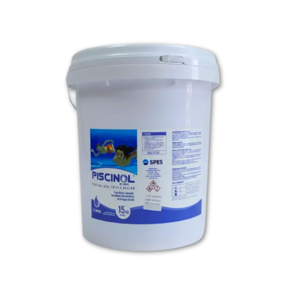 PISCINOL - Cloro Granulado Triple Acción 15kg PISCINOL