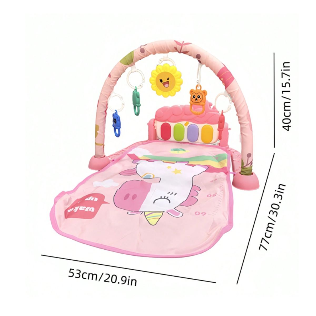 GENERICO - Gimnasio Musical para Bebé con Alfombra y Piano Centro de Actividades Sensorial