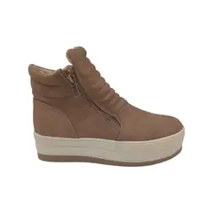 HERIEL - Zapatilla Café Caña Plataforma Mujer