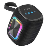 Parlante Bluetooth 12w Radio Fm Luz Rgb Aw-kb61 Color Negro Negro