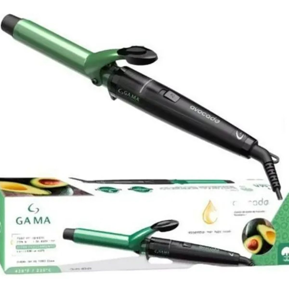 GAMA - Ondulador Gama Avocado 25 Mm T 220 °c, Cable 2m Verde