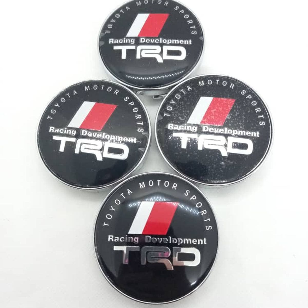 GENERICO - X4 Tapas centro de llantas de auto tunning TRD NEGRO 56MM