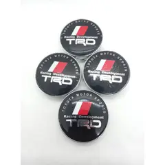 GENERICO - X4 Tapas centro de llantas de auto tunning TRD NEGRO 56MM