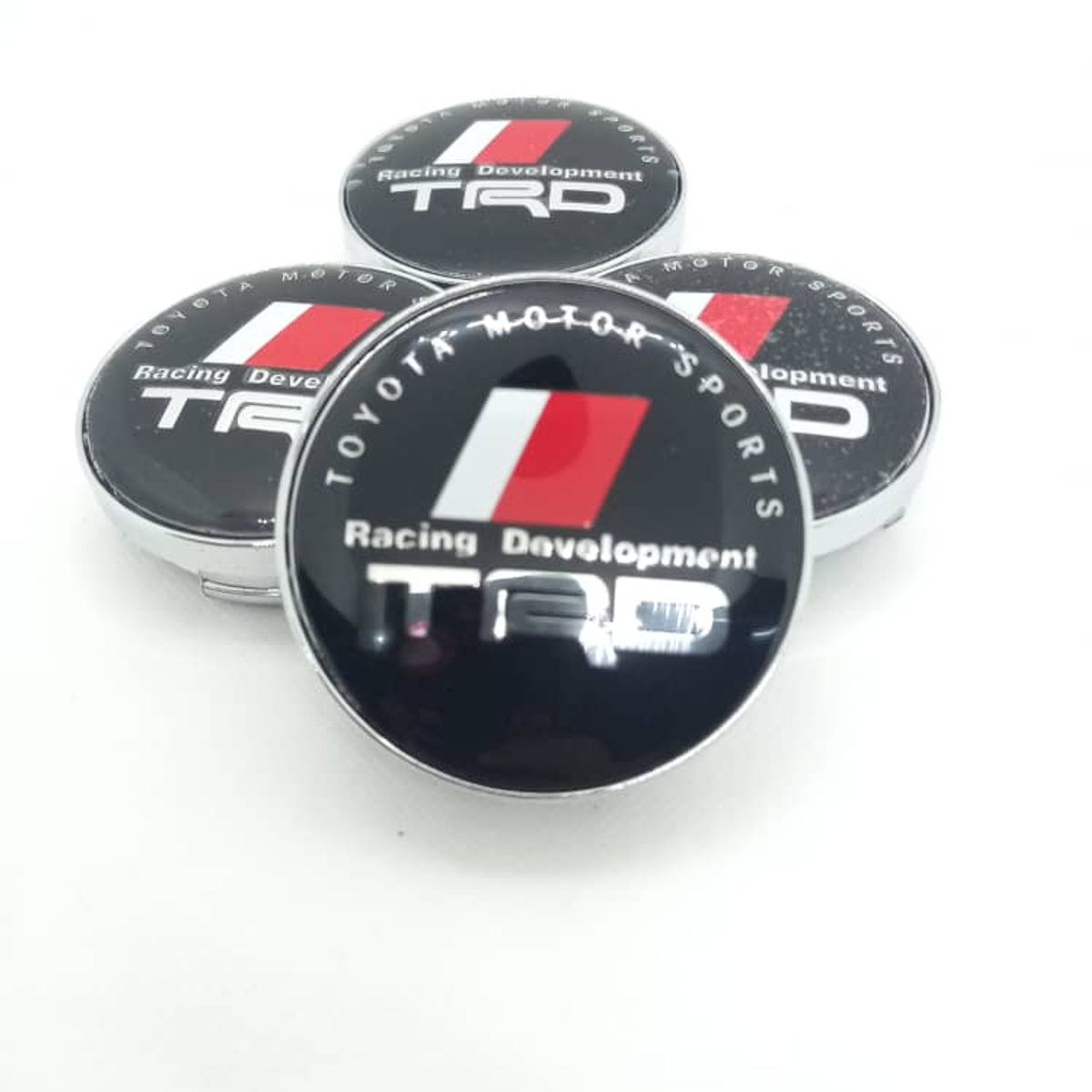 GENERICO - X4 Tapas centro de llantas de auto tunning TRD NEGRO 56MM