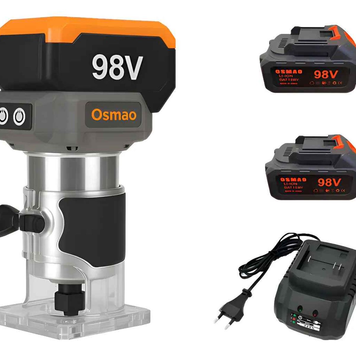 GENERICO - Fresadora Router 31000rpm 1/4 Inalambrica Con 2 Baterias