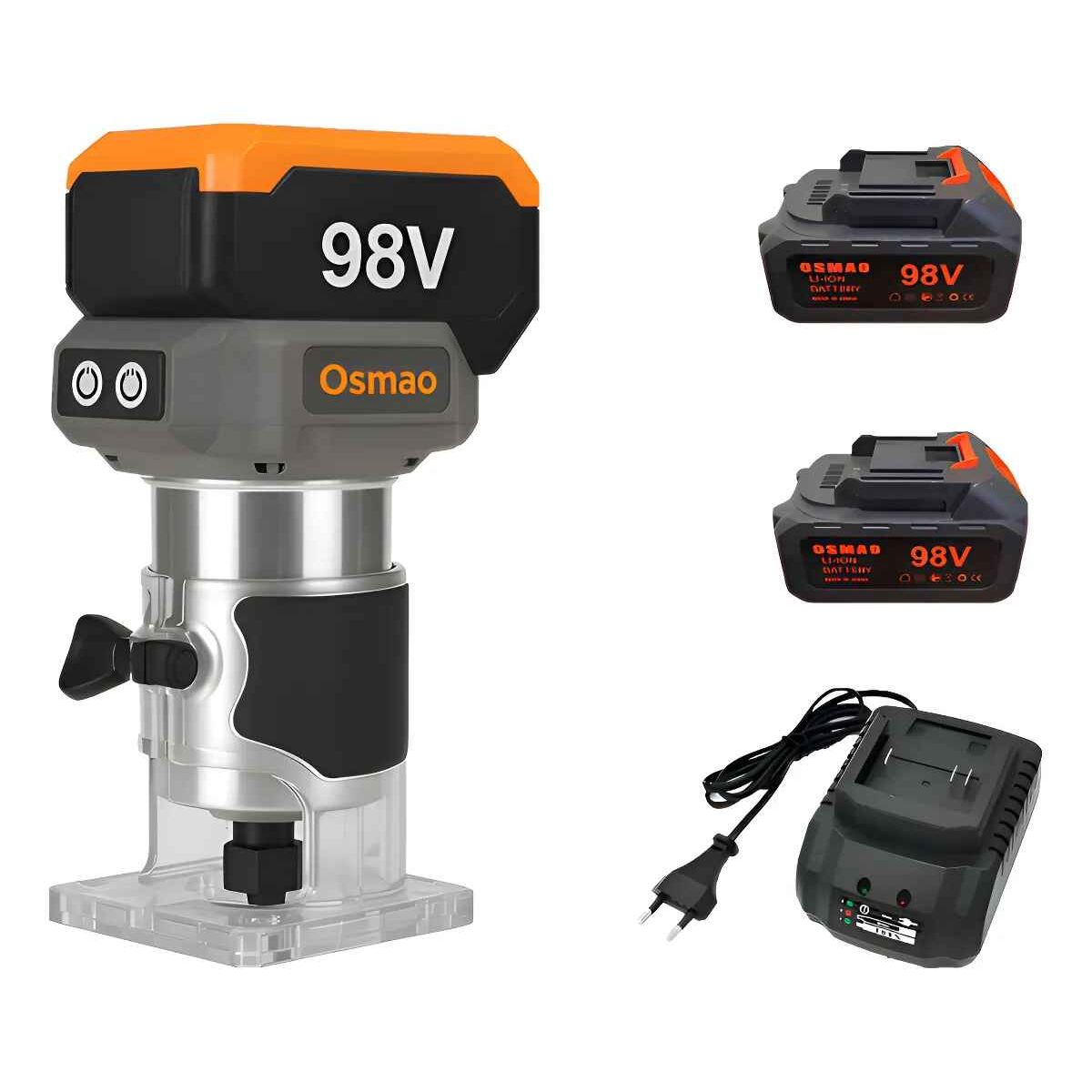 GENERICO - Fresadora Router 31000rpm 1/4 Inalambrica Con 2 Baterias