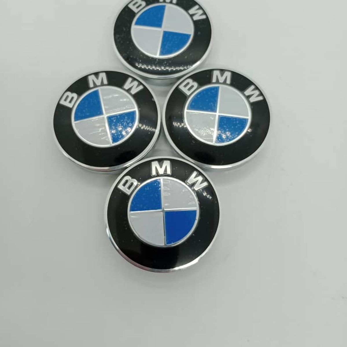 GENERICO - X4 Tapas centro de llantas de auto tunning BMW NEGRO 56MM