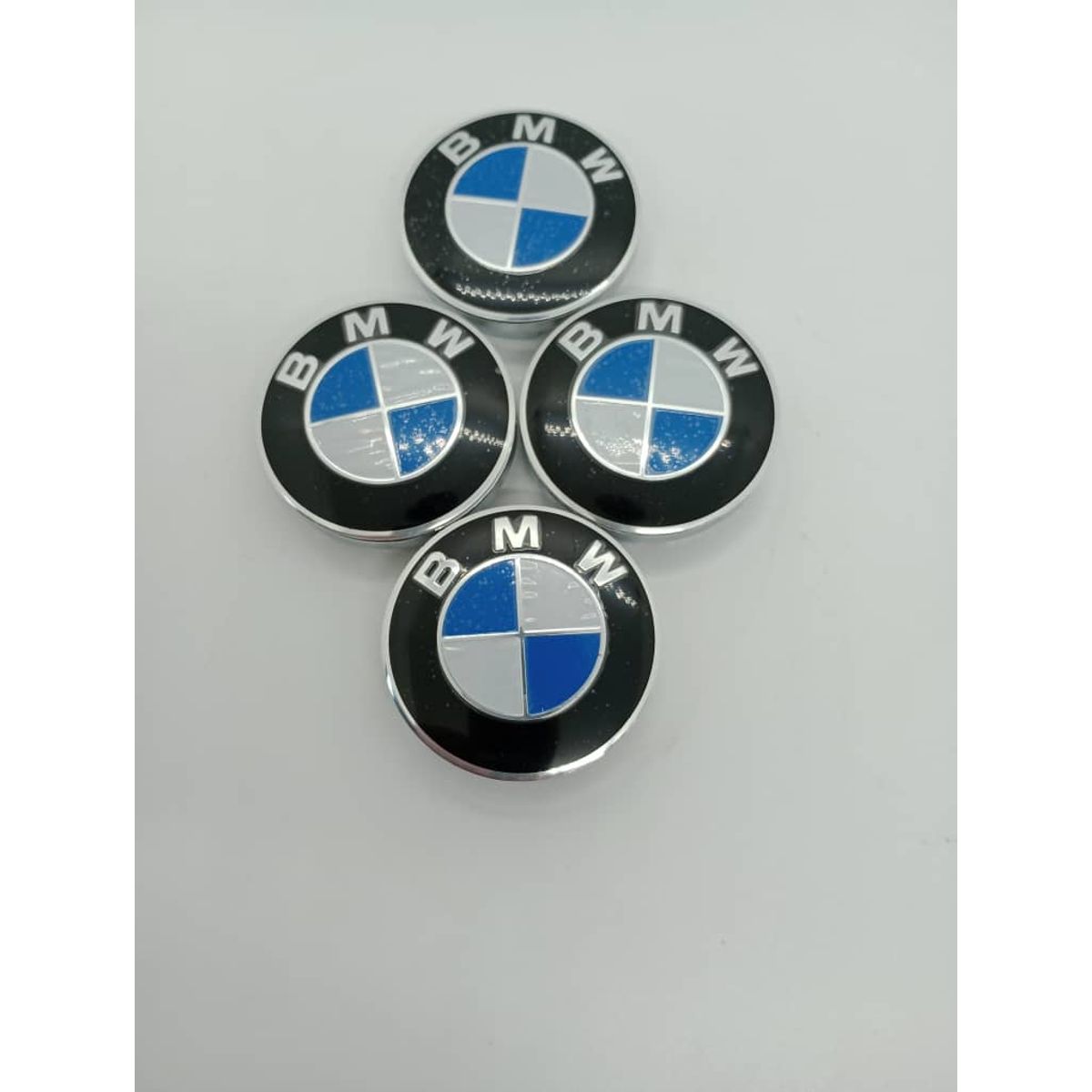 GENERICO - X4 Tapas centro de llantas de auto tunning BMW NEGRO 56MM