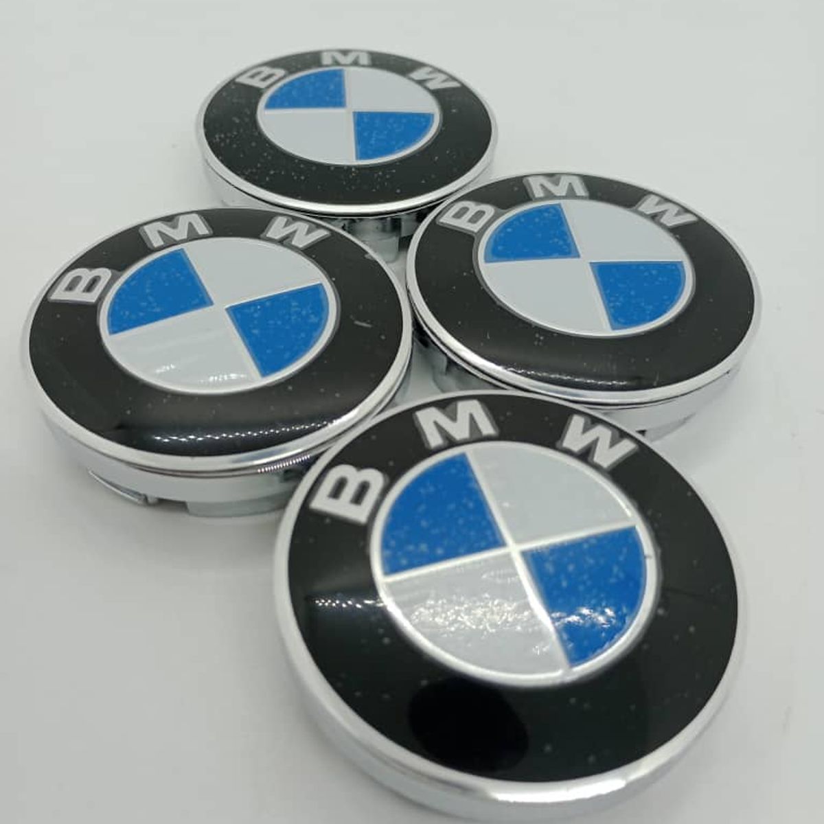 GENERICO - X4 Tapas centro de llantas de auto tunning BMW NEGRO 56MM