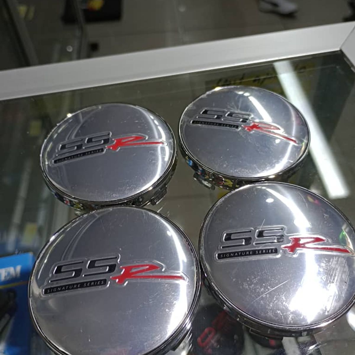 GENERICO - X4 Tapas centro de llantas de auto tunning SSR PLATA 56MM