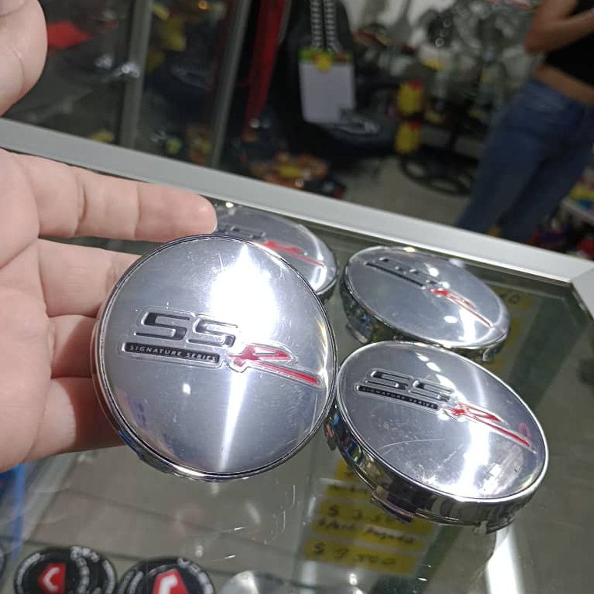 GENERICO - X4 Tapas centro de llantas de auto tunning SSR PLATA 56MM