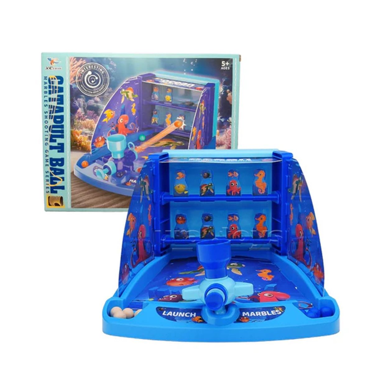 GENERICO - Juego de Lanzamiento de Pelotas Catapulta de Juguete