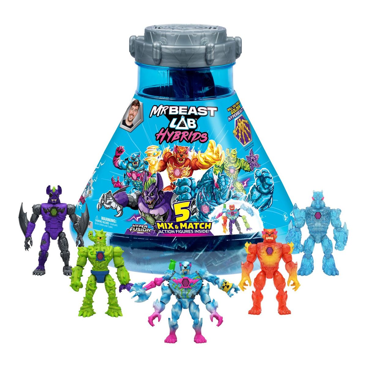 BOING TOYS - Mr Beast Lab Hybrids Megapack 5 Figuras De Acción