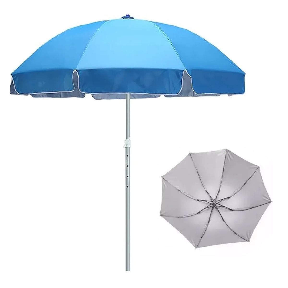 GENERICO - Pack X 5 Quitasol Filtro Uv Paraguas Sombrilla Celeste 160cm
