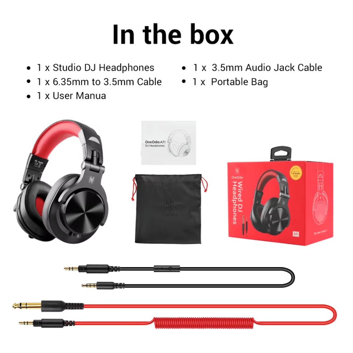 ONEODIO - ONEODIO FUSION A70 RED WIRELESS AUDIFONOS