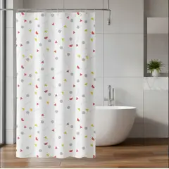 GENERICO - Cortina de Ducha con Estampado de Bloques