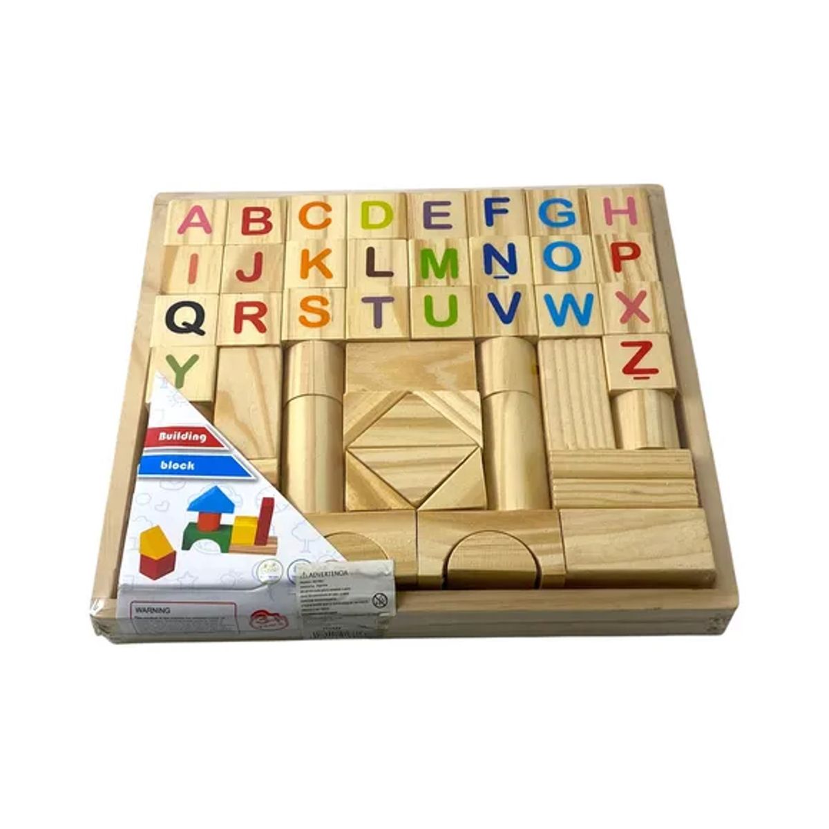 GENERICO - Juego Didáctico Bloques De Madera Letras Y Formas