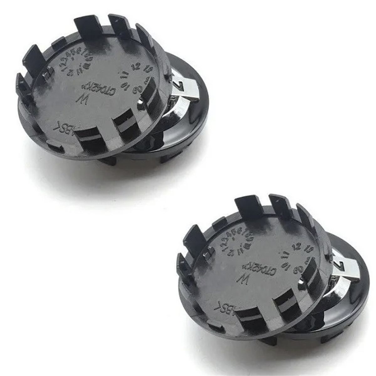 GENERICO - 4 Tapa Centro de Llanta Compatible con Nissan Negro 54mm