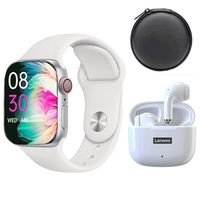 Audífonos LP40 pro inalámbricos y reloj inteligente+Estuche