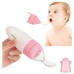 GENERICO - Cuchara dosificadora bebés mamadera alimentos Color Niña