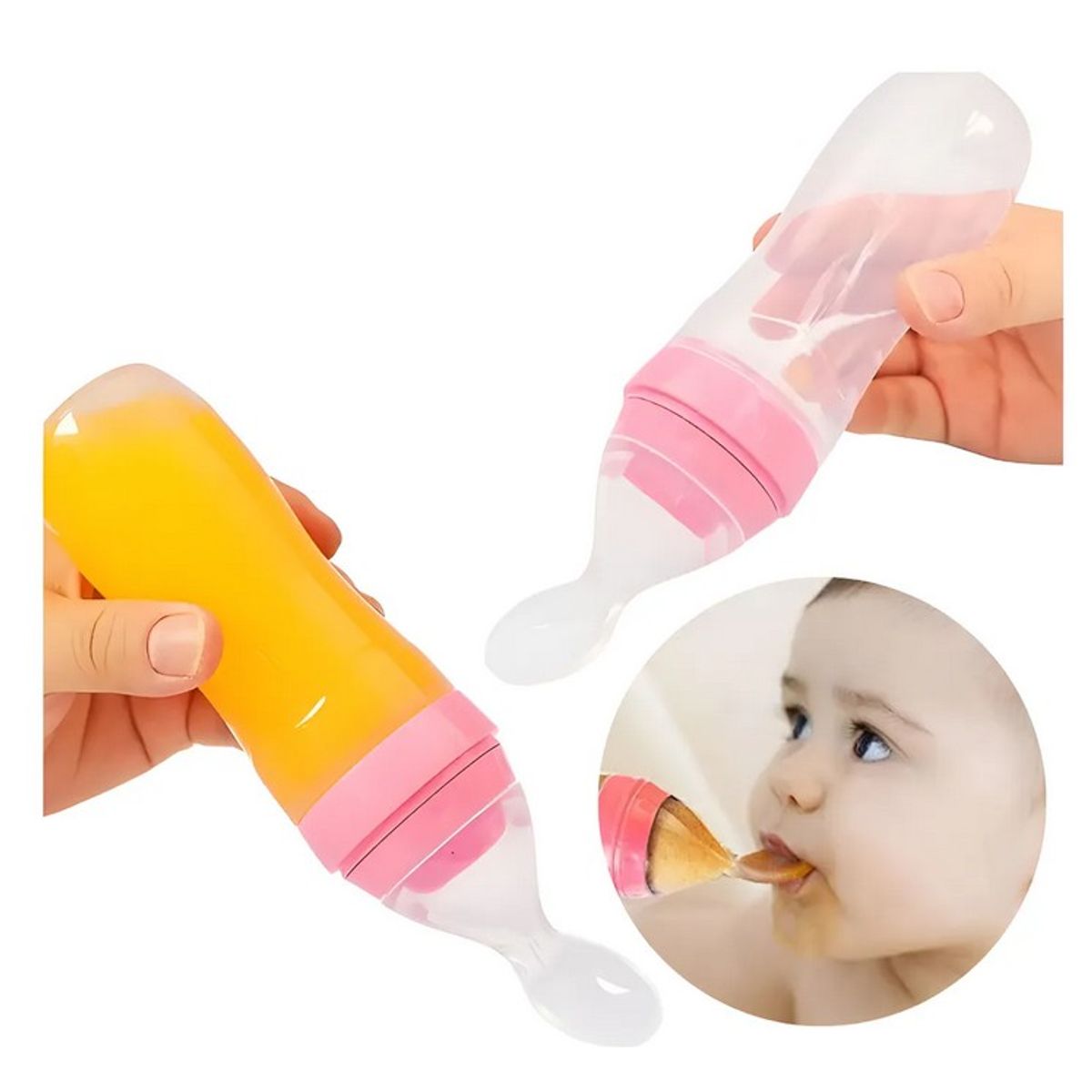 GENERICO - Cuchara dosificadora bebés mamadera alimentos Color Niña