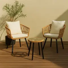 SPACE HOME - Juego de Terraza Blue Falcon con Almohadon y Mesa