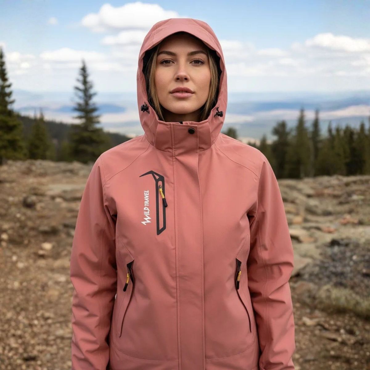 WILD TRAVEL - Chaqueta Cortaviento Impermeable Premium Wild Travel