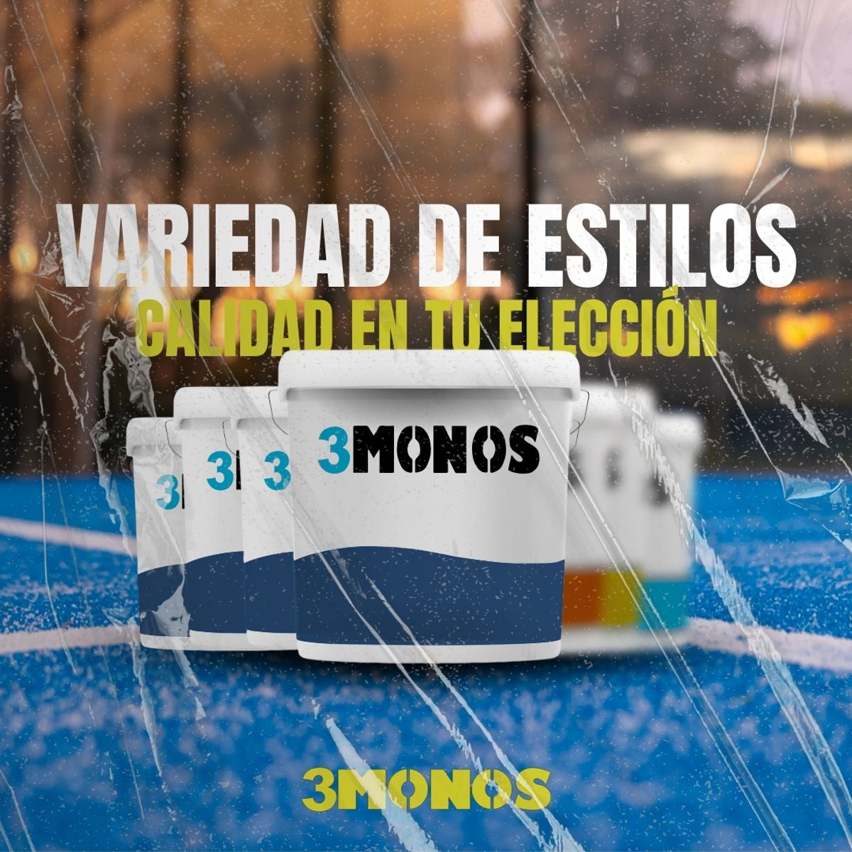 3MONOS COATINGS SPORTS - Pintura Acrílica de demarcación 3monos- Galón 3,785 Lt