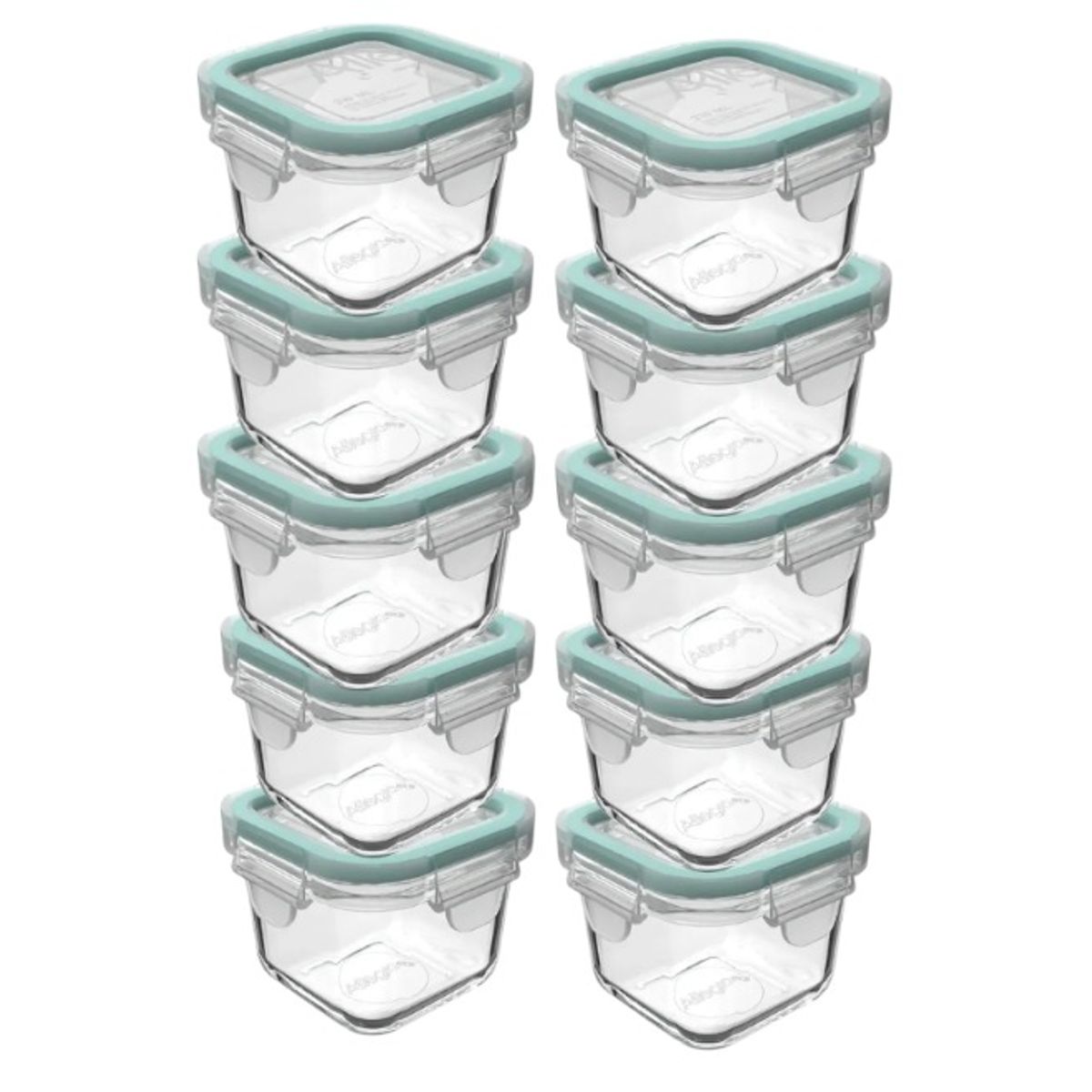 ALLEGRA - Pack de 10 mini herméticos de vidrio de 210 ml