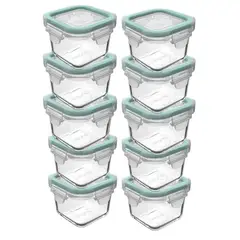 ALLEGRA - Pack de 10 mini herméticos de vidrio de 210 ml