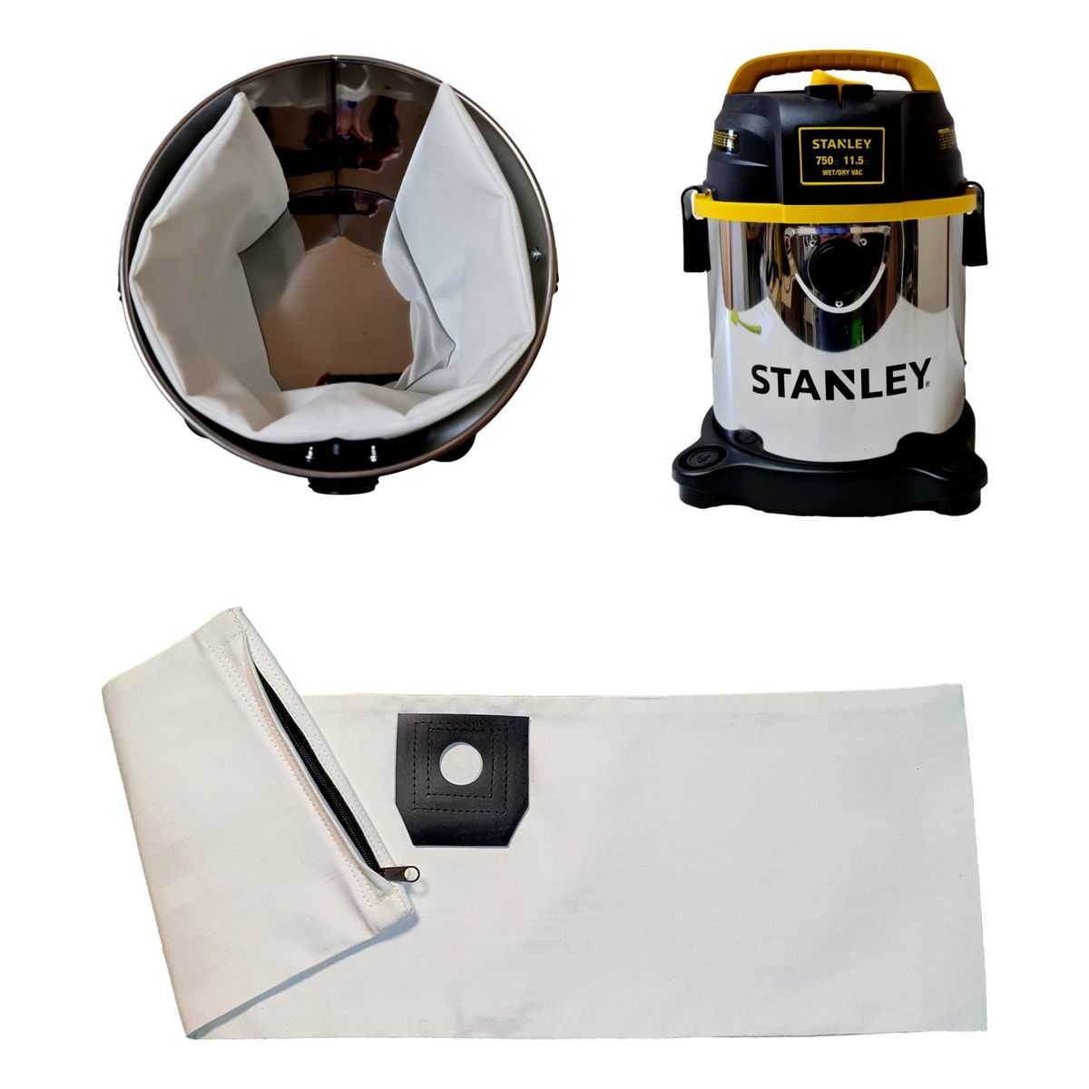 BOLPAS - Bolsa Reutilizable Para Aspiradora Stanley 3 Gal Mod Sl19136