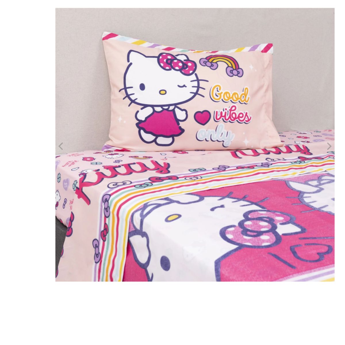MASHINI - Juego de sabanas Hello kitty Sparkle 1.5 plaza