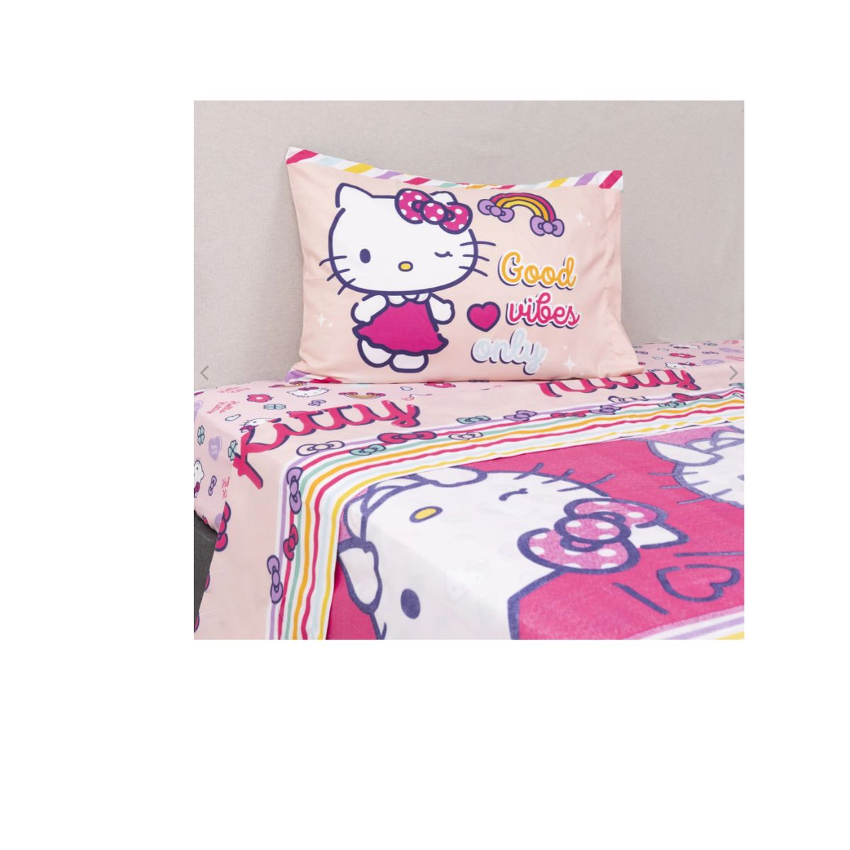 MASHINI - Juego de sabanas Hello kitty Sparkle 1.5 plaza