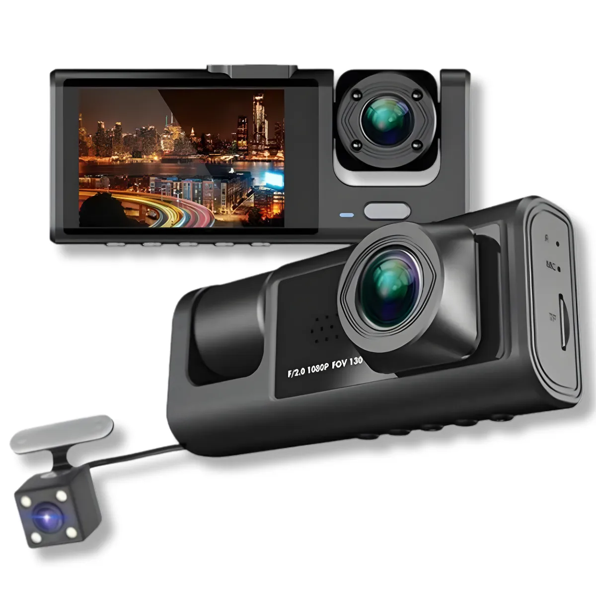 GENERICO - Camara Para Auto Dual Visión Frontal Hd 1080p