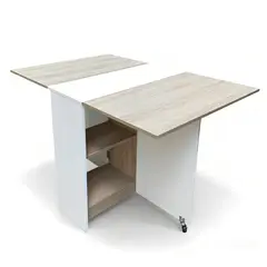 SPACE HOME - Mesa Plegable Xhia 120×80×75 cm Comedor Cocina u Oficina Ahorra Espacio