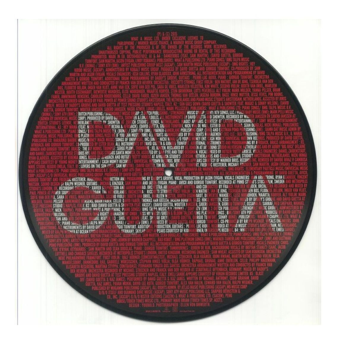 GRUPO LASER DISC - Vinilo David Guetta Listen Picture 1LP