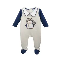 PUMUCKI - Enterito de algodón Bordado Pinguino