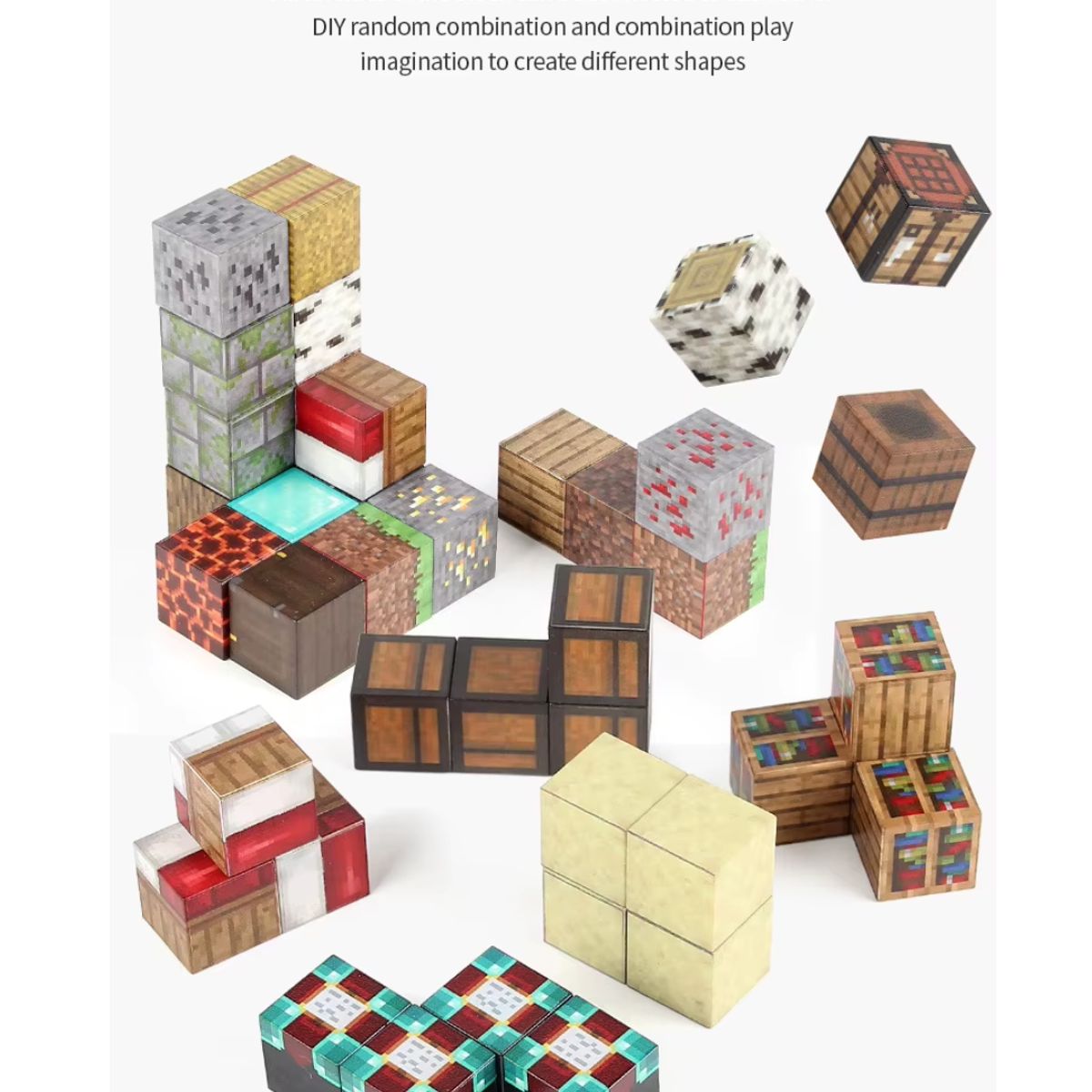 OEM - BLOQUES MAGNETICO DE CONSTRUCCION  DE 120 PIEZAS MONTESSORI