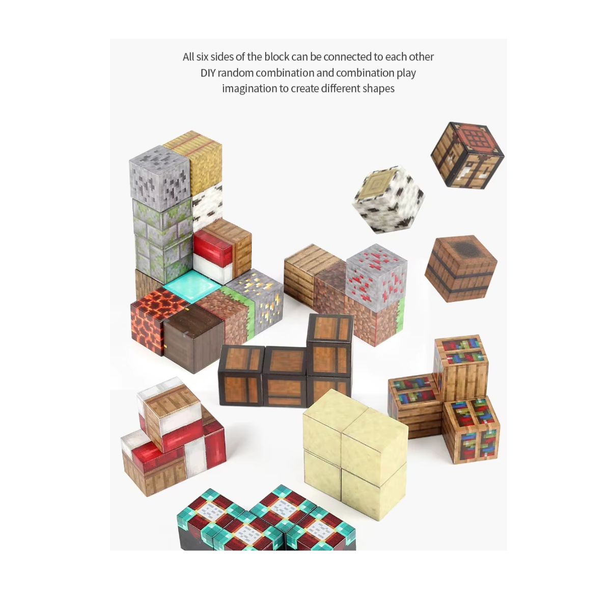 OEM - BLOQUES MAGNETICO DE CONSTRUCCION  DE 120 PIEZAS MONTESSORI