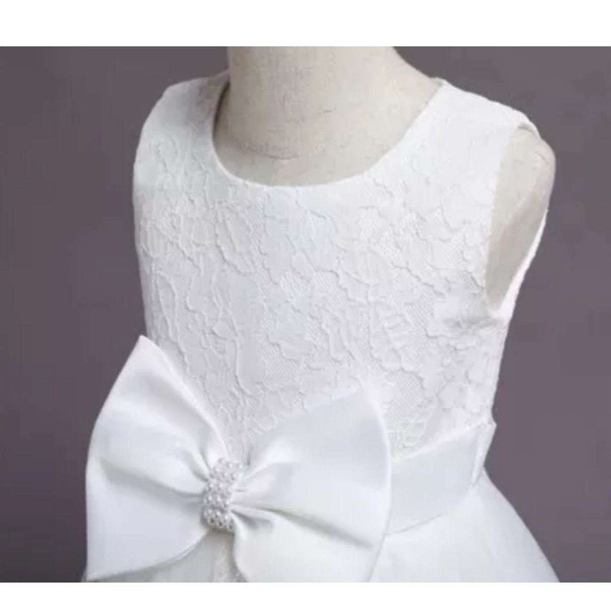 ALMA & DECO - Vestido Bautizo Paje Boda Primera Comunión Mod Carlota Blanco