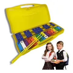 GENERICO - Metalófono Cromático Xilófono 25 Notas Con Maleta