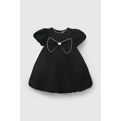 COLLOKY - Vestido de Niña Negro con Cinta