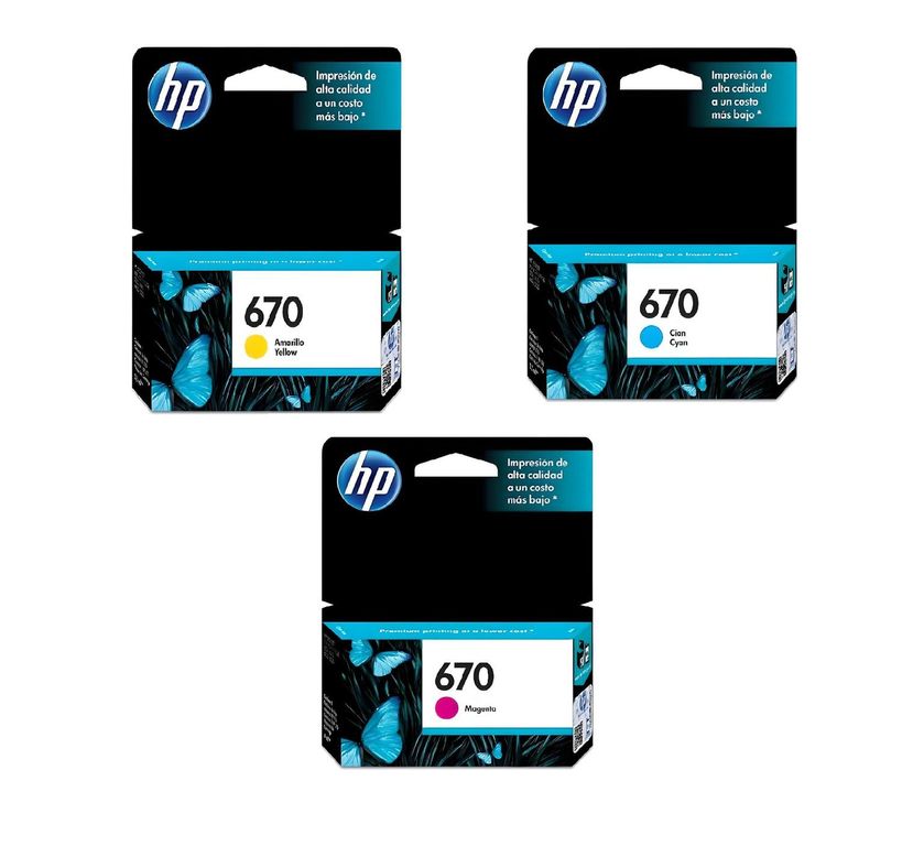 Cartuchos de Tinta 670 mcy Pack Original
