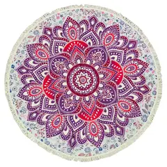 ZAHR - Toalla Redonda Mandala Rosado
