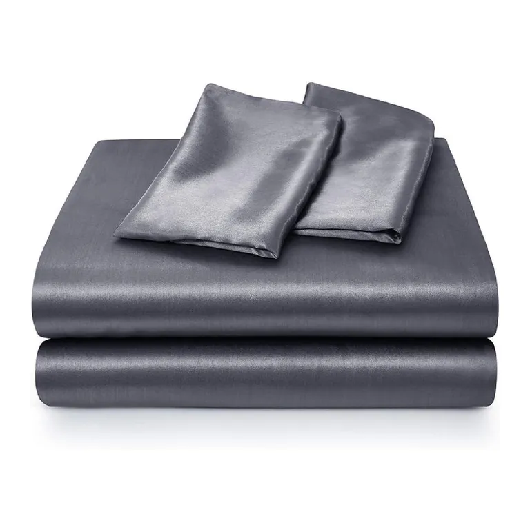 Sabanas Satin Ultra Suaves Juego Completo - Gris - Super King