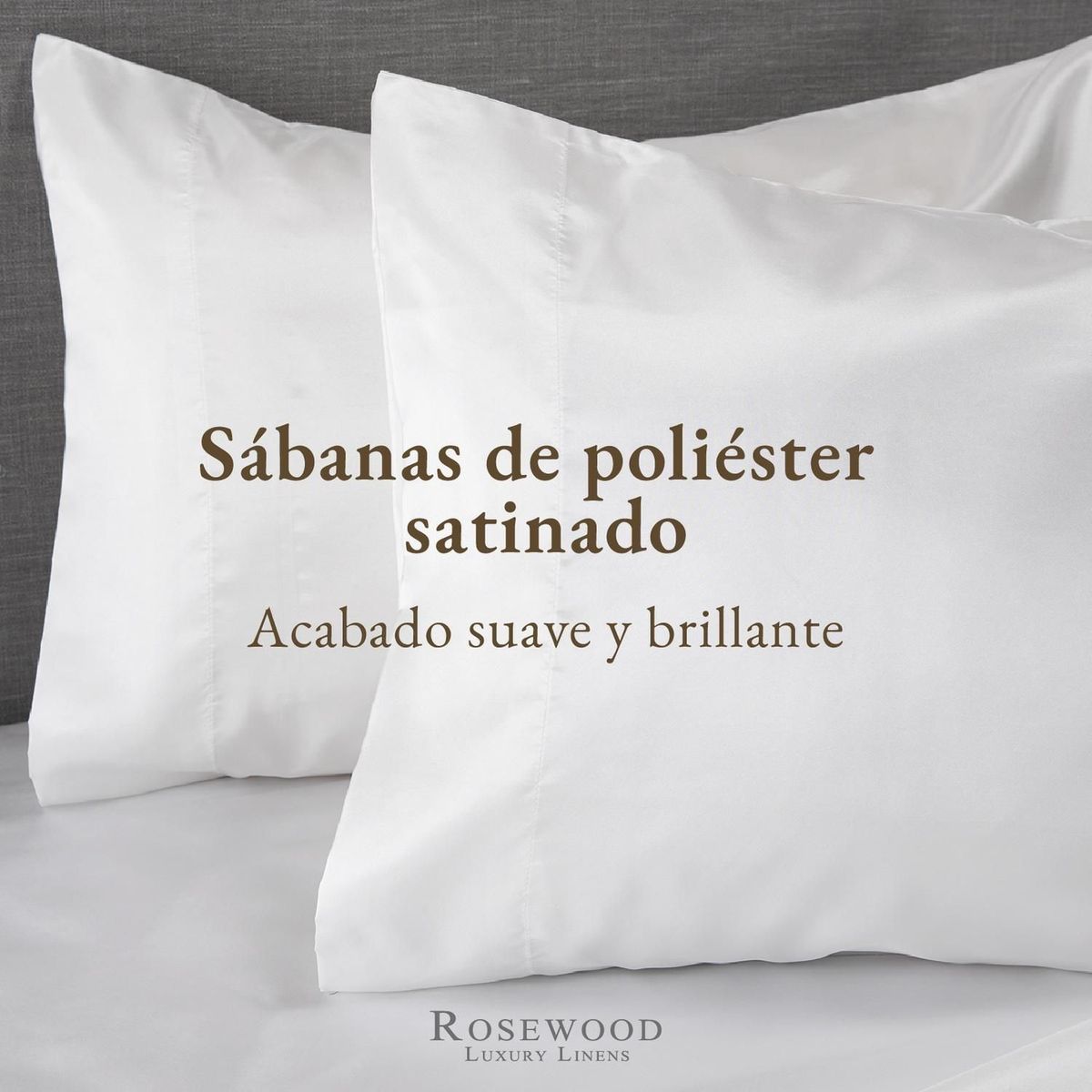 ROSEWOOD - Sabanas Satin Ultra Suaves Juego Completo Rosewood - Blanco - Super King